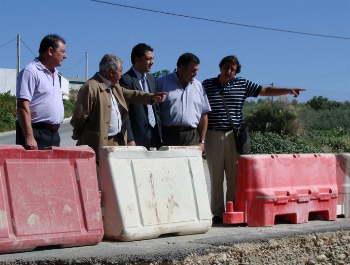 Rafael Velasco, durante su visita a Aguilar de la Frontera