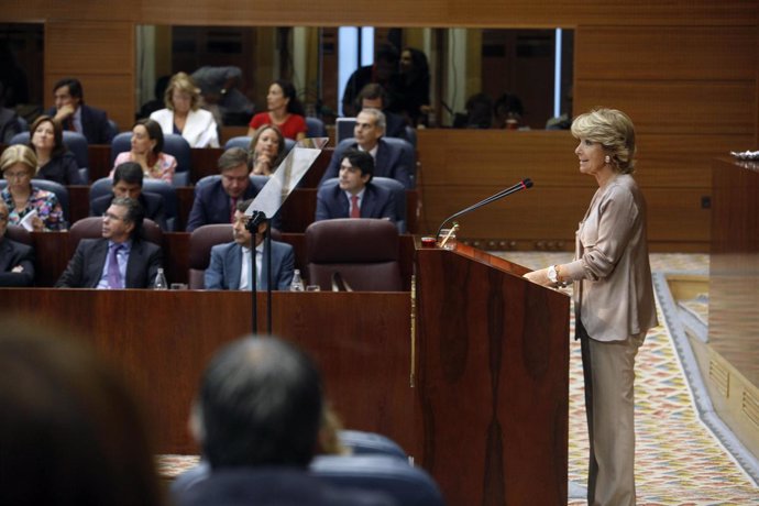 Fotos De La Presidenta Aguirre Durante Su Discurso Inaugural En El Debate Sobre 