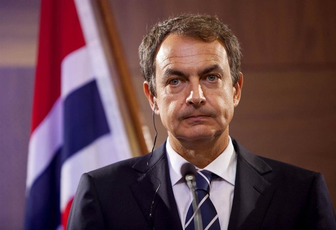 El presidente del Gobierno, José Luis Rodríguez Zapatero, en Oslo