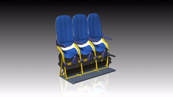 El nuevo asiento presentado por Avioninteriores ofrece sólo 58 centímetros de se