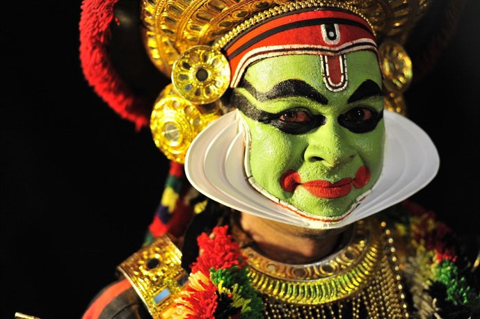 Miembro del grupo de teatro 'Kathakali'