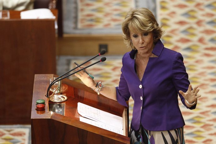 Esperanza Aguirre en la segunda sesión del Debate sobre el Estado de la Región