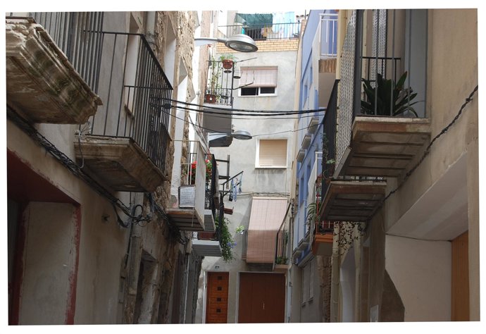 Nuevo alumbrado en el casco histórico de Fraga (Huesca)