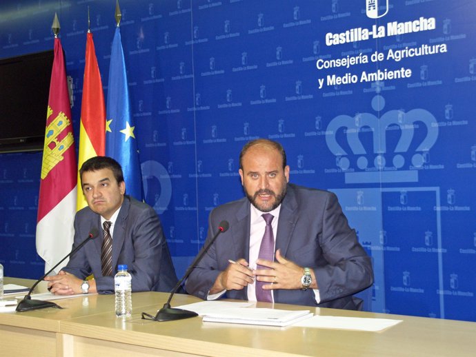 El consejero de Agricultura y Medio Ambiente, José Luis Martínez Guijarro, en la