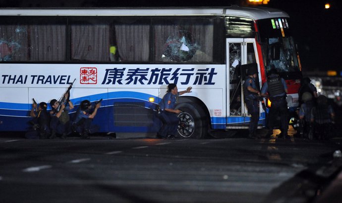 Autobús secuestrado en Manila