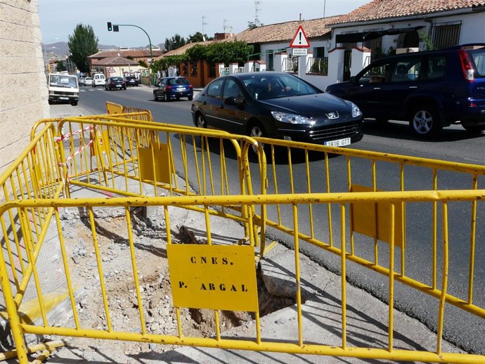 Iniciadas las obras en la carretera de Valencia en Calatayud (Zaragoza)