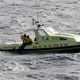 Rescate de inmigrantes en aguas de Lanzarote