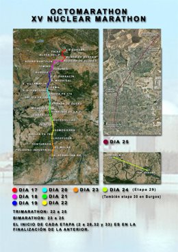 Recorrido de Santa María de Garoña al Congreso de los Diputados de Madrid