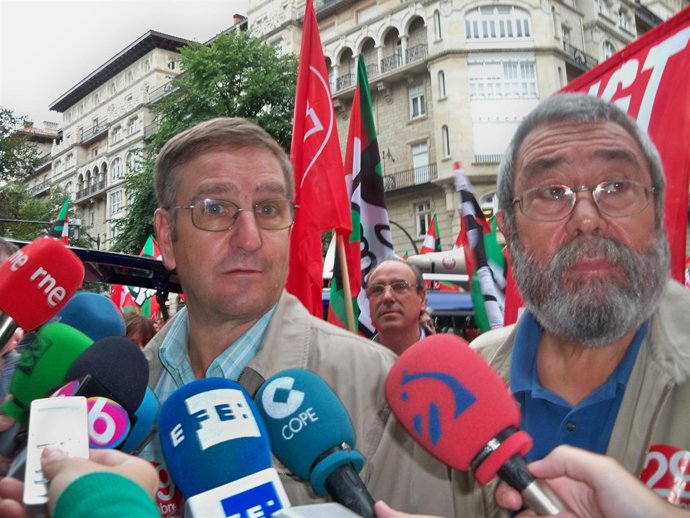 Cándido Méndez y Dámaso Casado en Bilbao