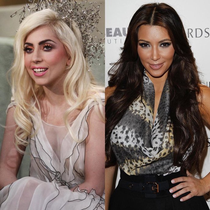 Lady Gaga y Kim Kardashian