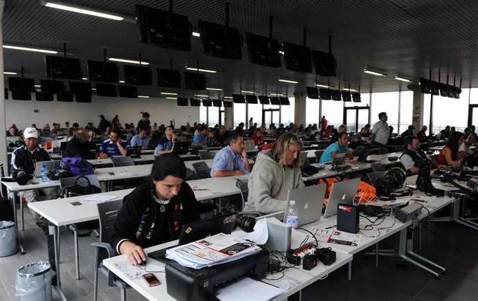 Imagen de la sala de prensa en Motorland