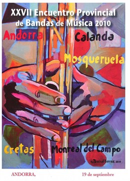 Cartel anunciador del Encuentro de Bandas de Música en Andorra (Teruel)
