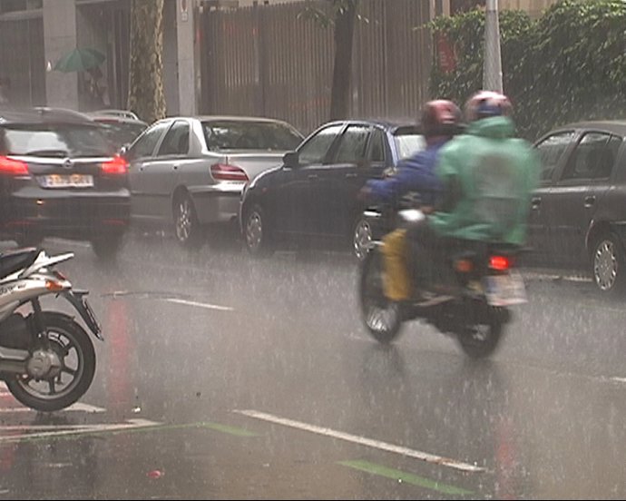 Intensas lluvias en Barcelona