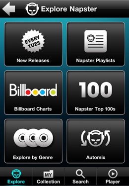 Napster app iPhone