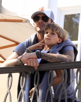 David Beckham con su hijo Romeo Beckham