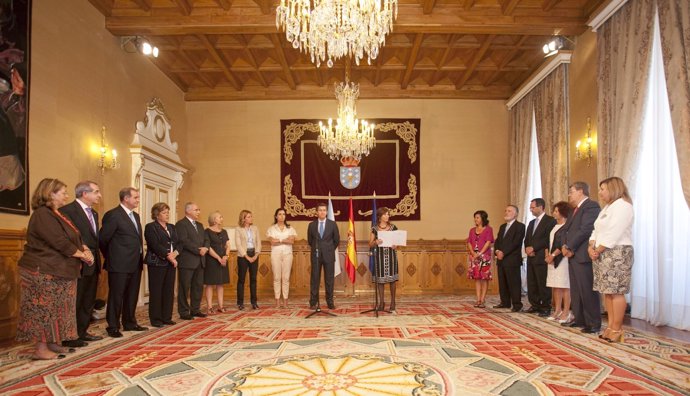 Presidentes de los parlamentos autonómicos con el presidente de la Xunta