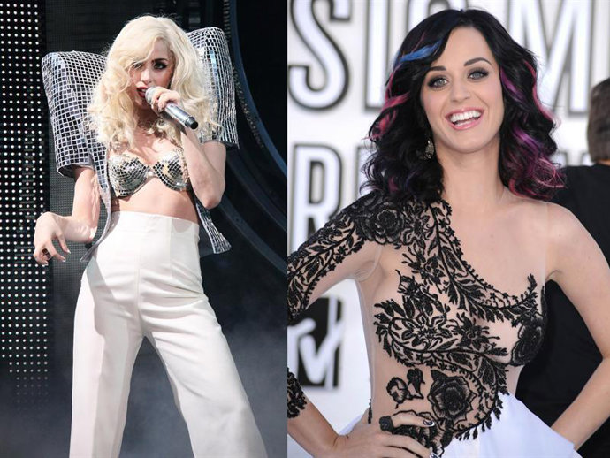 Montaje de Lady Gaga y Katy Perry