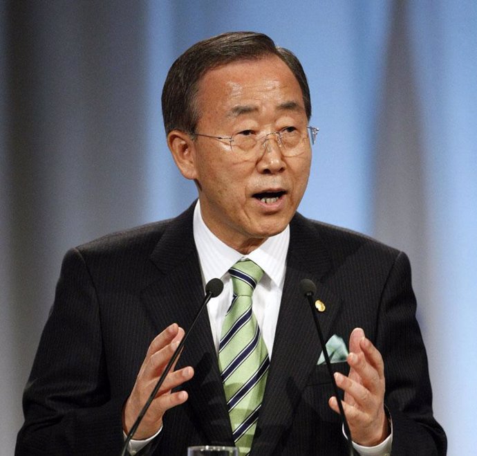 El secretario general de la ONU, Ban Ki Moon