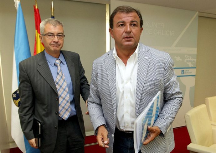 El conselleiro y el director xeral de I+D+i en la presentación del 'TalentGalia'