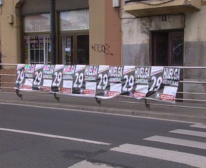 Carteles de CCOO sobre la huelga general del 29 de septiembre R