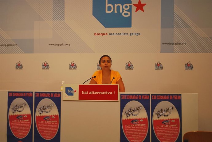 La secretaria xeral de Galiza Nova, Iria Aboi