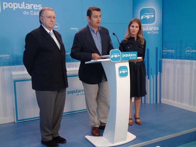 Antonio Sanz, en rueda de prensa en Cádiz