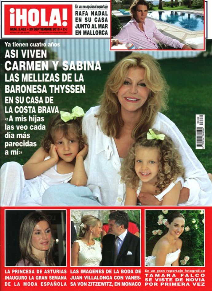 Portada de Hola con la Baronesa Thyssen
