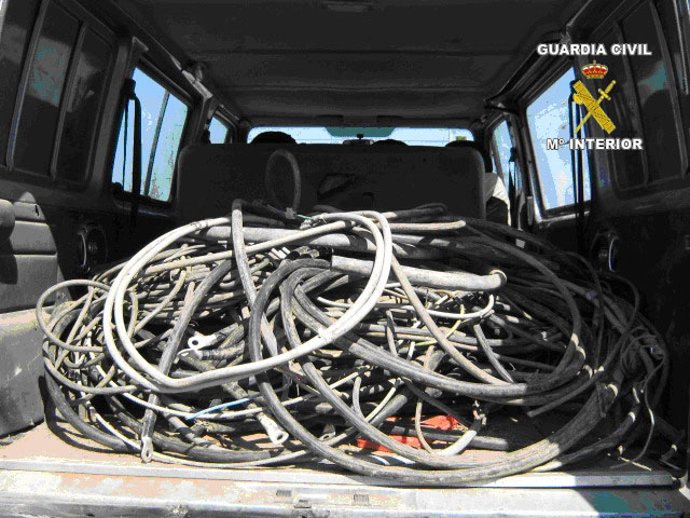 Imagen del cobre incautado