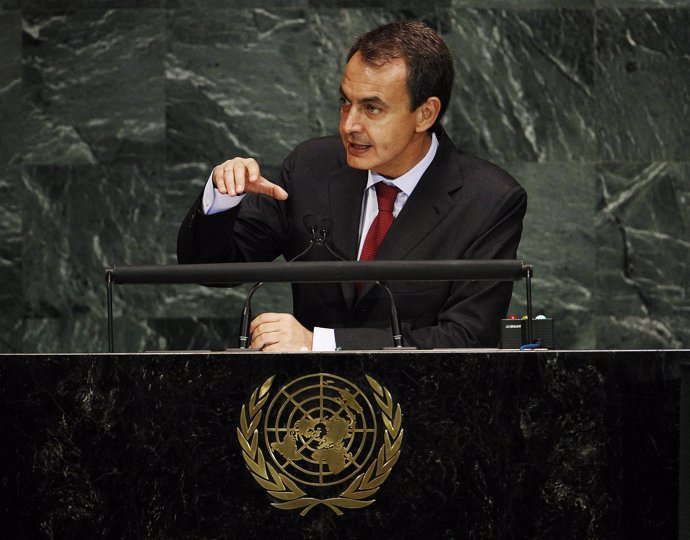 Zapatero en la sede de la ONU de Nueva York