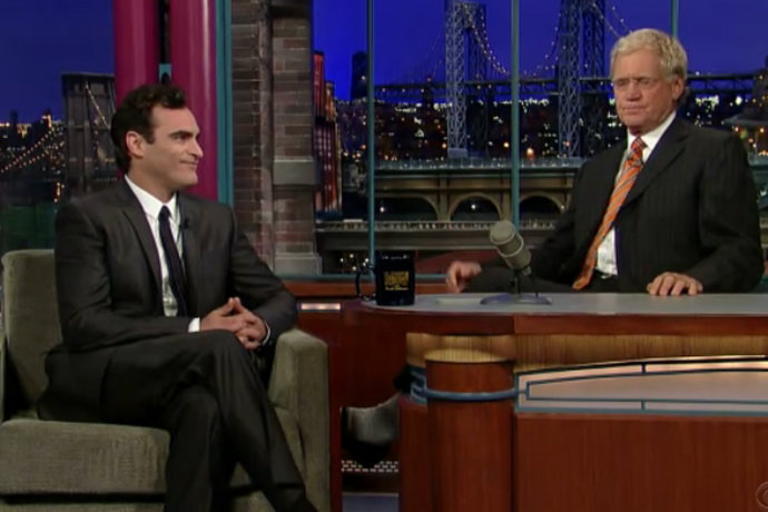 Joaquin Phoenix y David Letterman