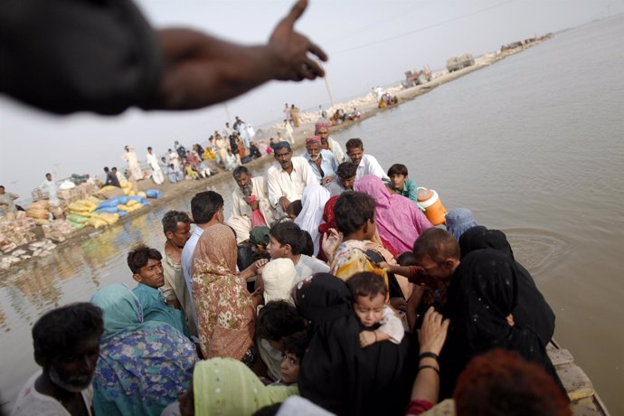 Damnificados por las inundaciones en Pakistán 