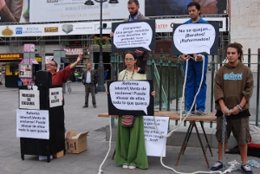 Sindicalistas de CGT protestan contra la reforma laboral
