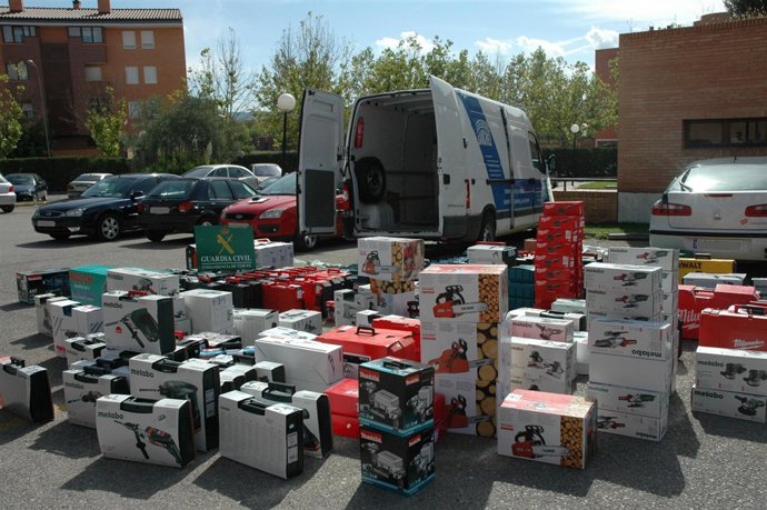 Material robado en el polígono industrial de Teruel