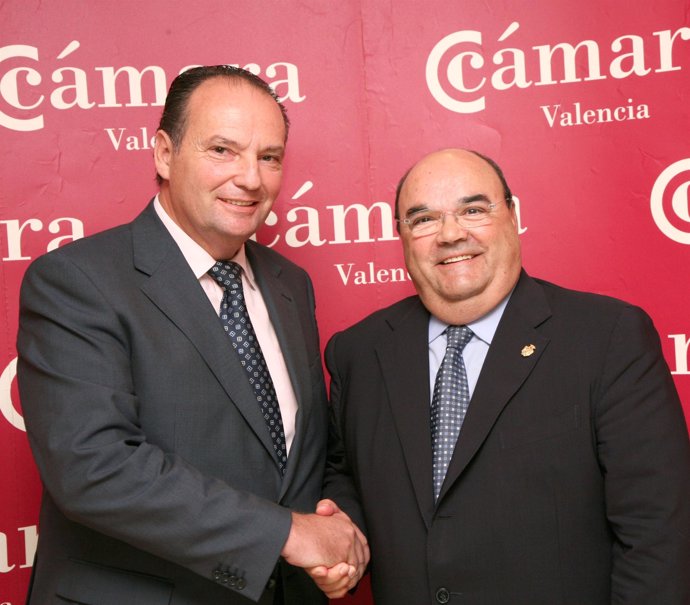 Los presidentes de las Cámaras de Valencia y Cuenca, José Vicente Morata y Agust