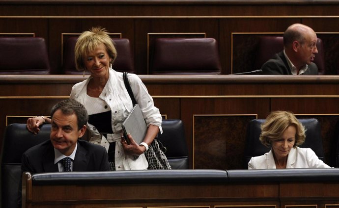 Zapatero, salgado y de la Vega, en el Congreso de los diputados