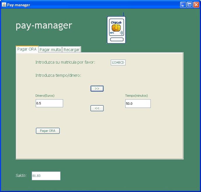 Imagen de la aplicación que aparecería en el poste de la ORA.