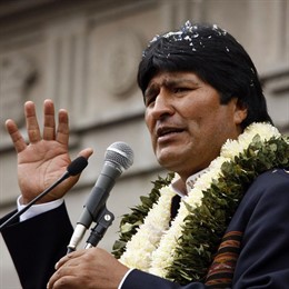 El presidente Evo Morales durante una sesión en La Paz