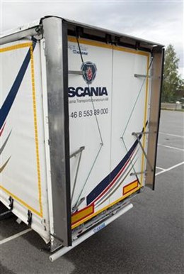 Pruebas de un alerón de Scania