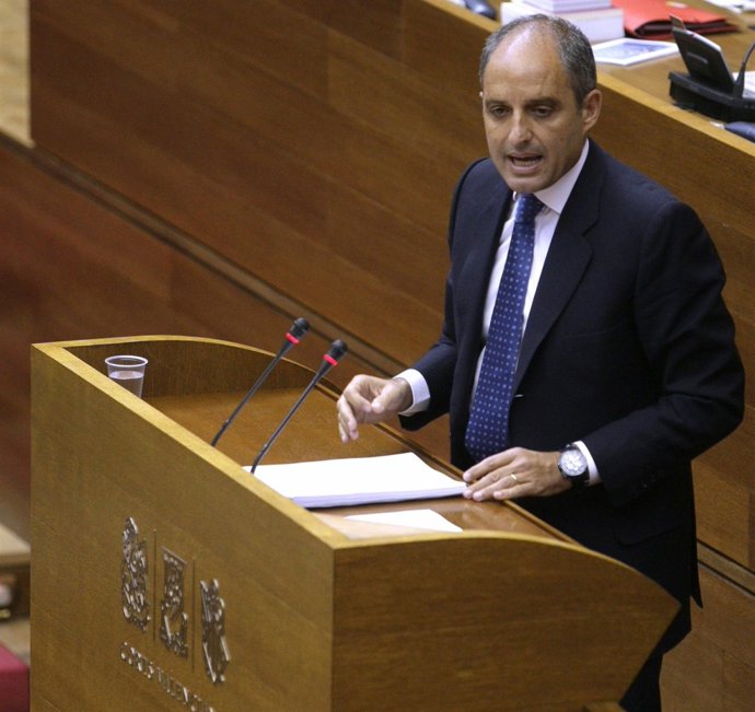 Camps, durante su intervención en el debate