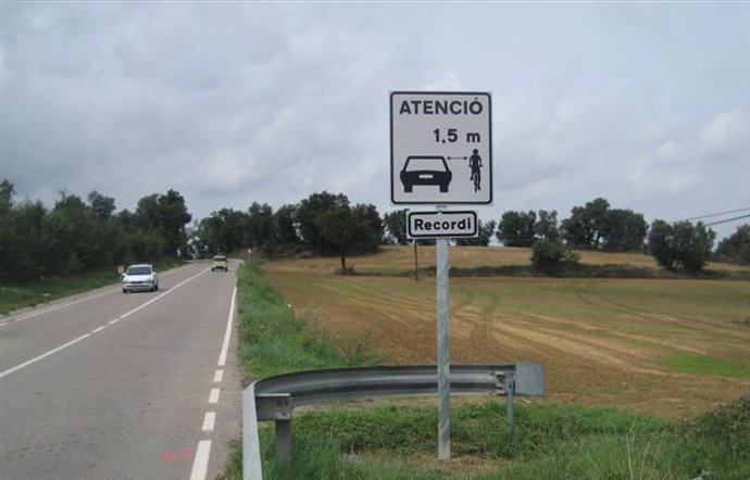 Imagen de la señalización para mejorar la circulación de ciclistas