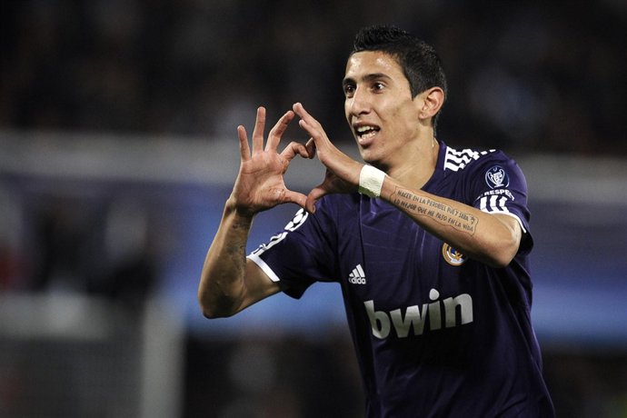 Di María celebra el gol del partido