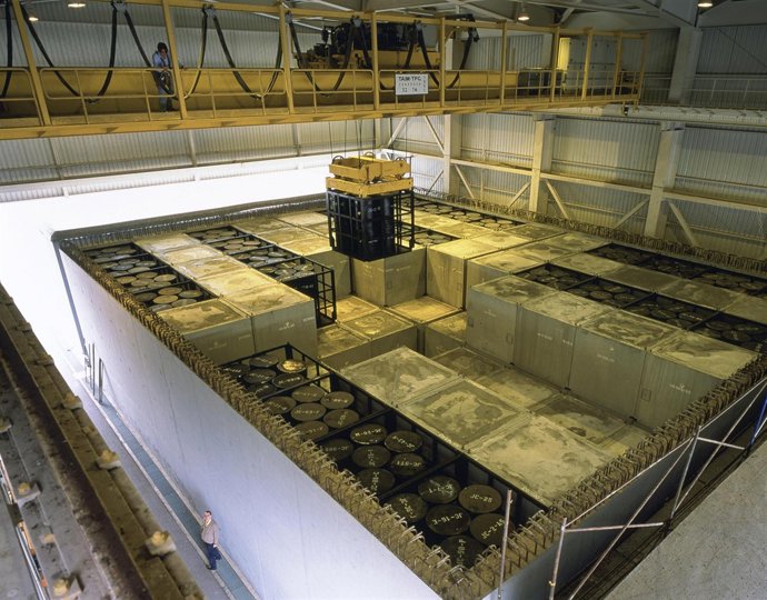 Interior de una celda de almacenamiento en El Cabril