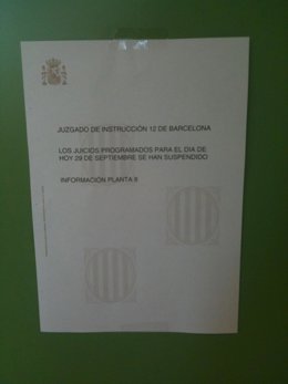 Cartel juicios suspendidos 29-S