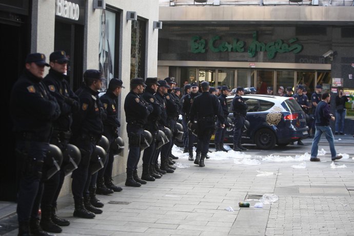Huelga general en el centro de Madrid