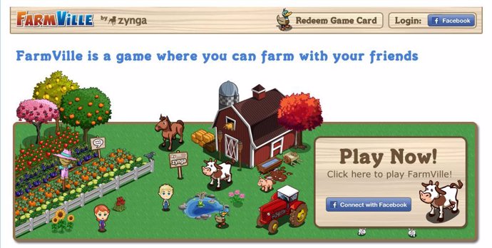 'FarmVille', uno de los juegos más populares en Facebook.