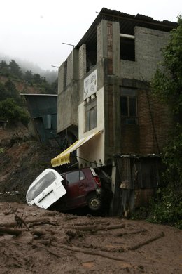 Corrimiento de tierra en Oaxaca