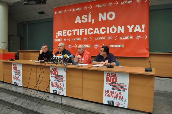 Rueda de prensa de Pastrana y Carbonero para valorar el seguimiento de la huelga