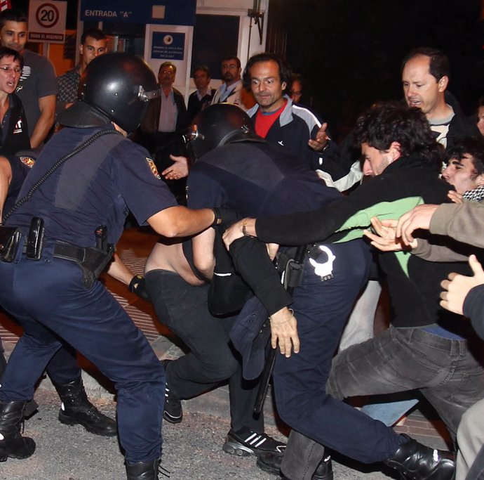 Detenciones de la Policía durante la huelga general