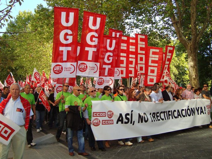 La manifestación en Valladolid.