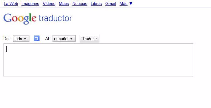 Traductor de latín de Google.